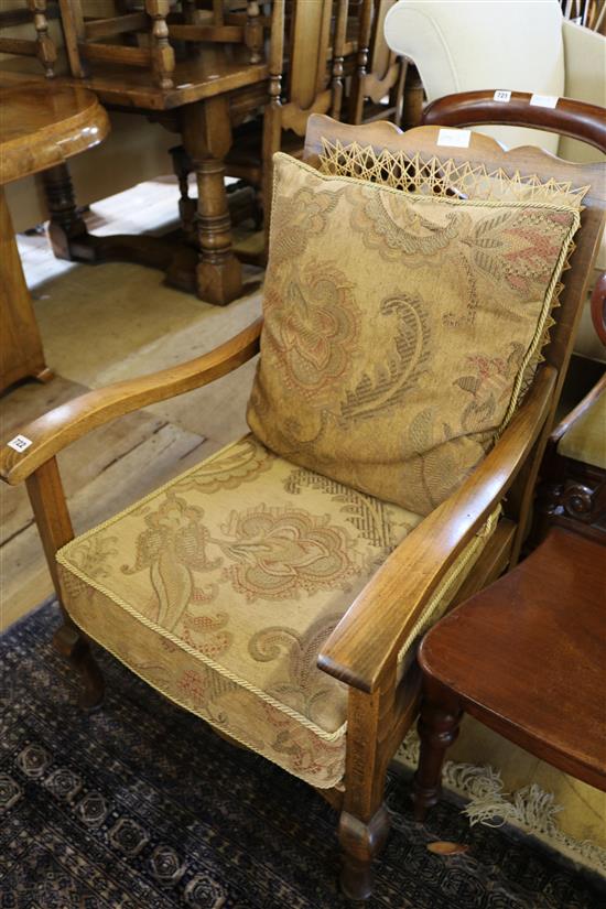 1930s cane back armchair